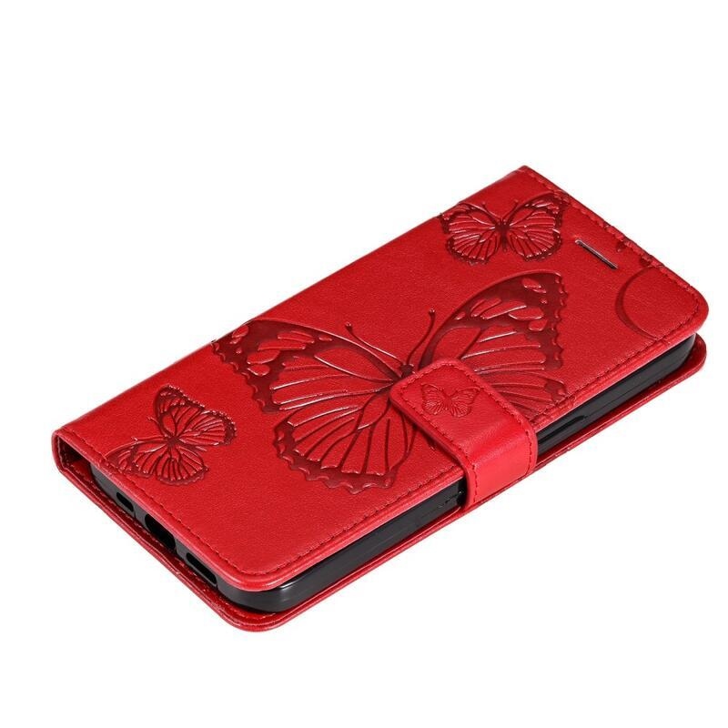 Nagy pillangó pénztárca tok Xiaomi Poco M4 5G - piros