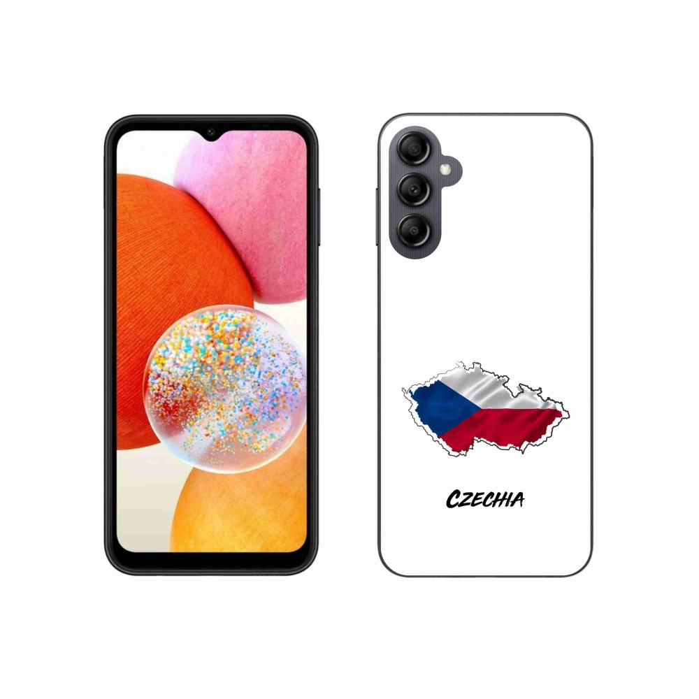 Gél védőhuzat mmCase Samsung Galaxy A14 4G/5G - Csehország fehér háttérrel