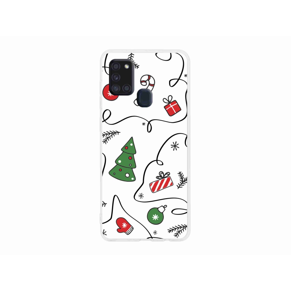 Gél borító mmCase Samsung Galaxy A21s készülékhez - karácsonyi motívumok