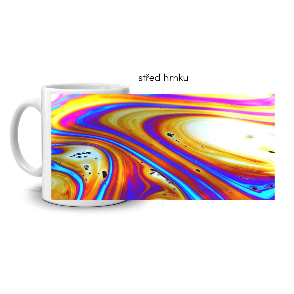 Fehér kerámia bögre 330ml képpel - absztrakt motívum 8