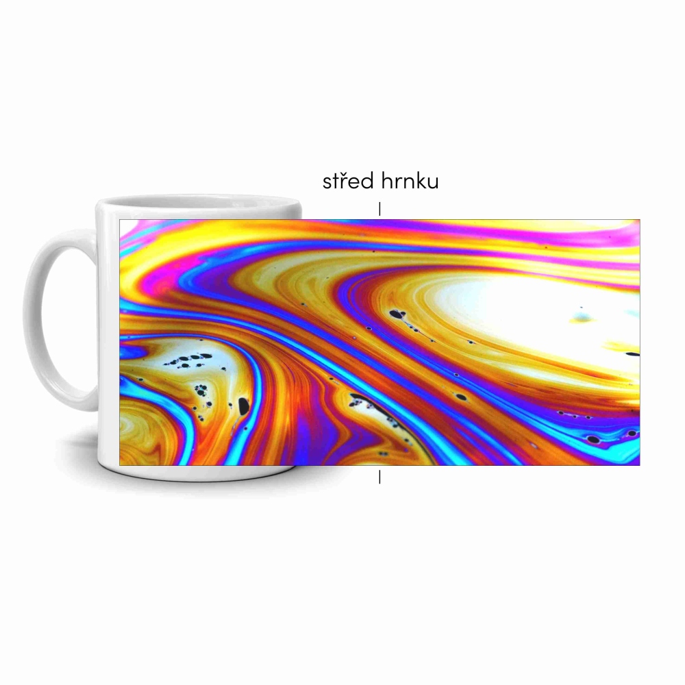 Fehér kerámia bögre 330ml képpel - absztrakt motívum 8