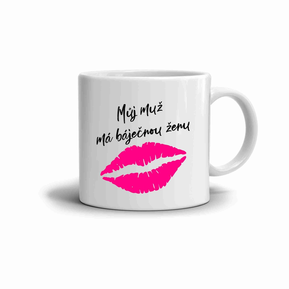 Fehér kerámia bögre 330ml képpel - egy csodálatos nő