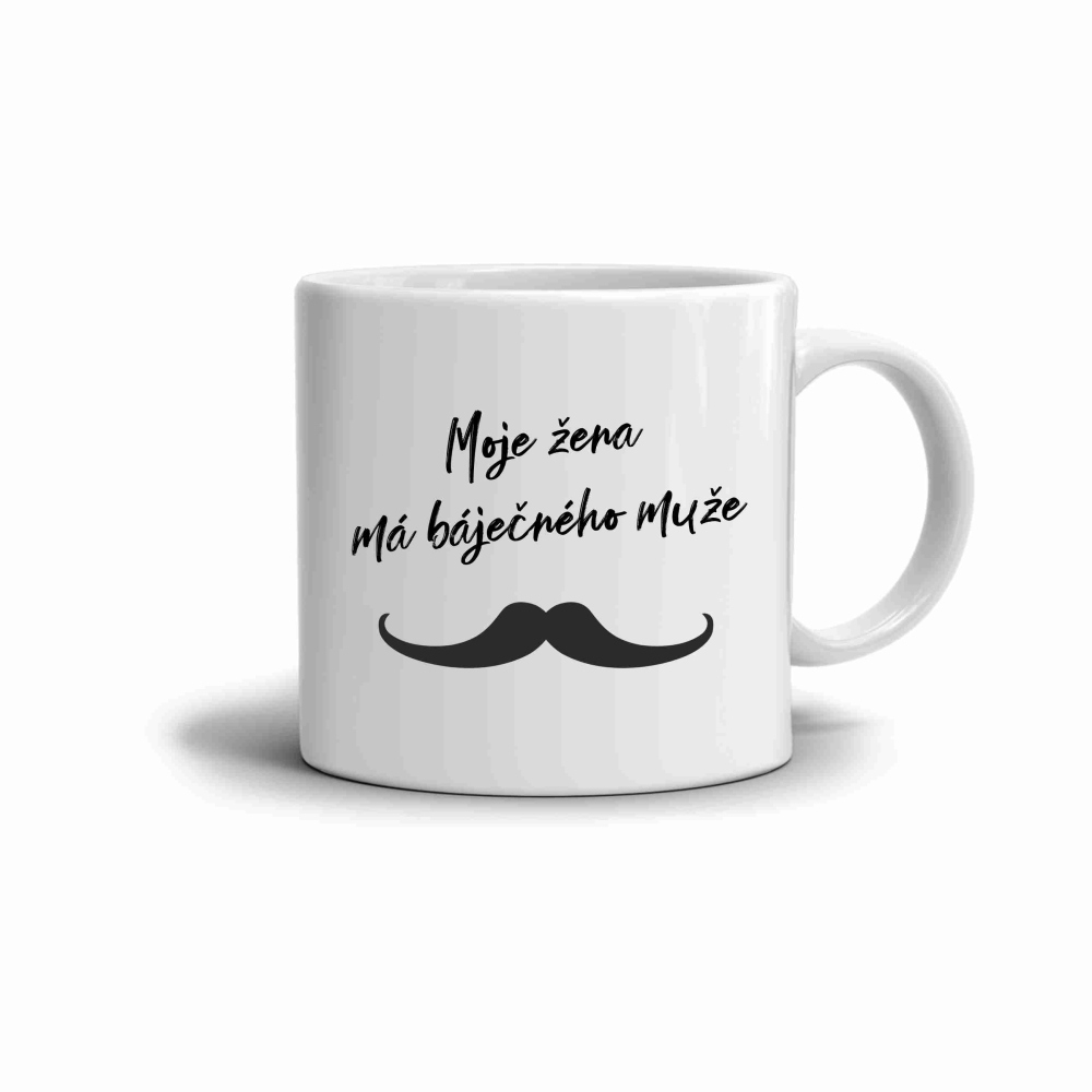 Fehér kerámia bögre 330ml képpel - egy csodálatos férfi