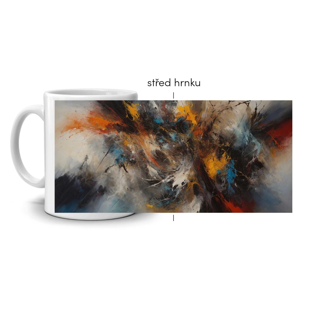 Fehér kerámia bögre 330ml képpel - érzelmek vihara