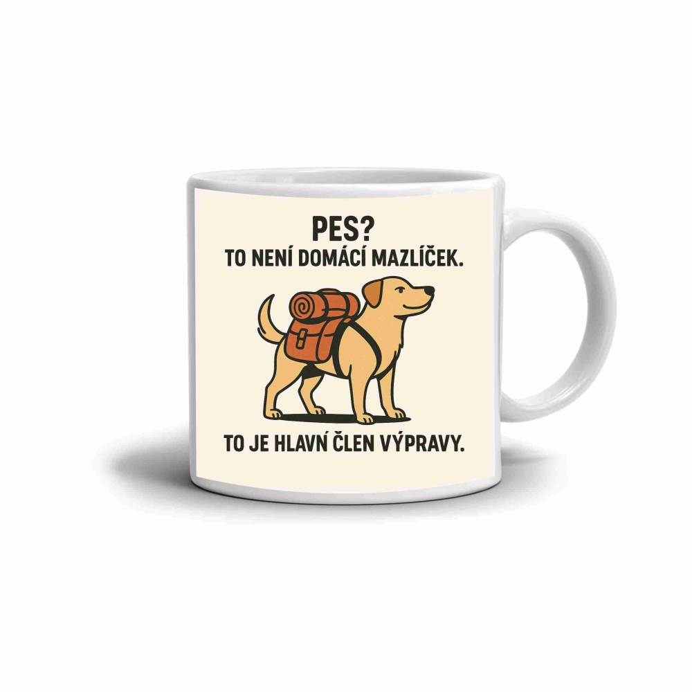 Fehér kerámia bögre 330ml képpel - idézet Az expedíció fő tagja