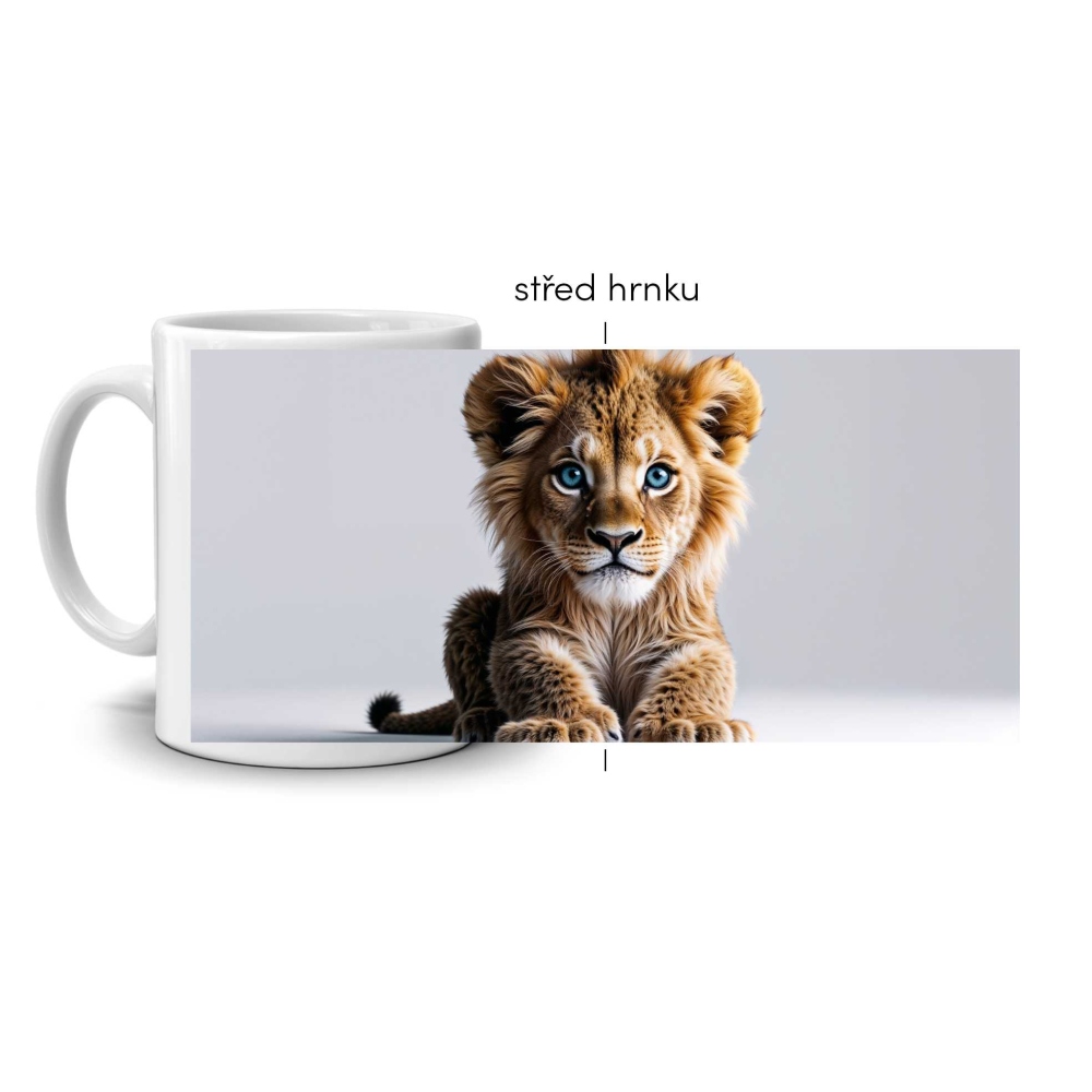 Fehér kerámia bögre 330ml képpel - kis király