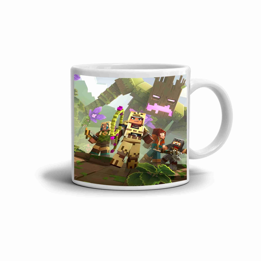 Fehér kerámia bögre 330ml képpel - minecraft 3