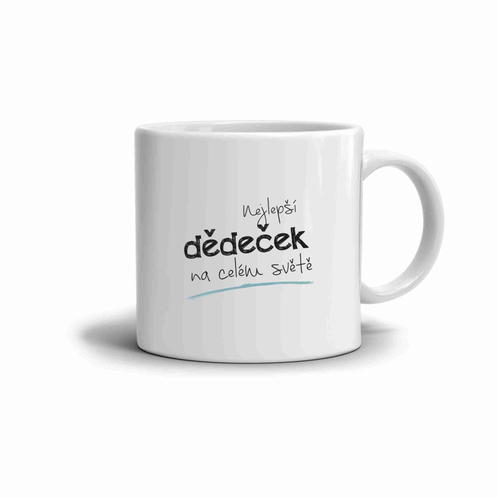 Fehér kerámia bögre 330ml képpel - legjobb nagypapa 2