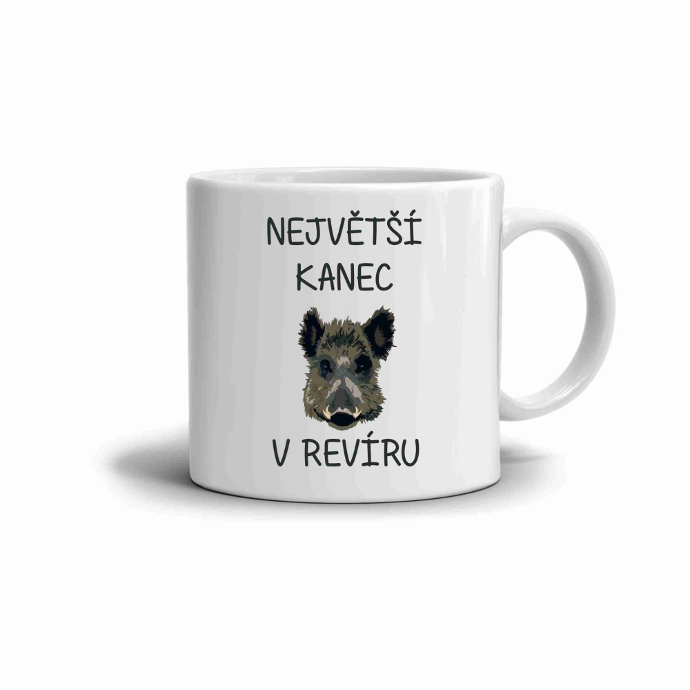 Fehér kerámia bögre 330ml képpel - a legnagyobb vaddisznó