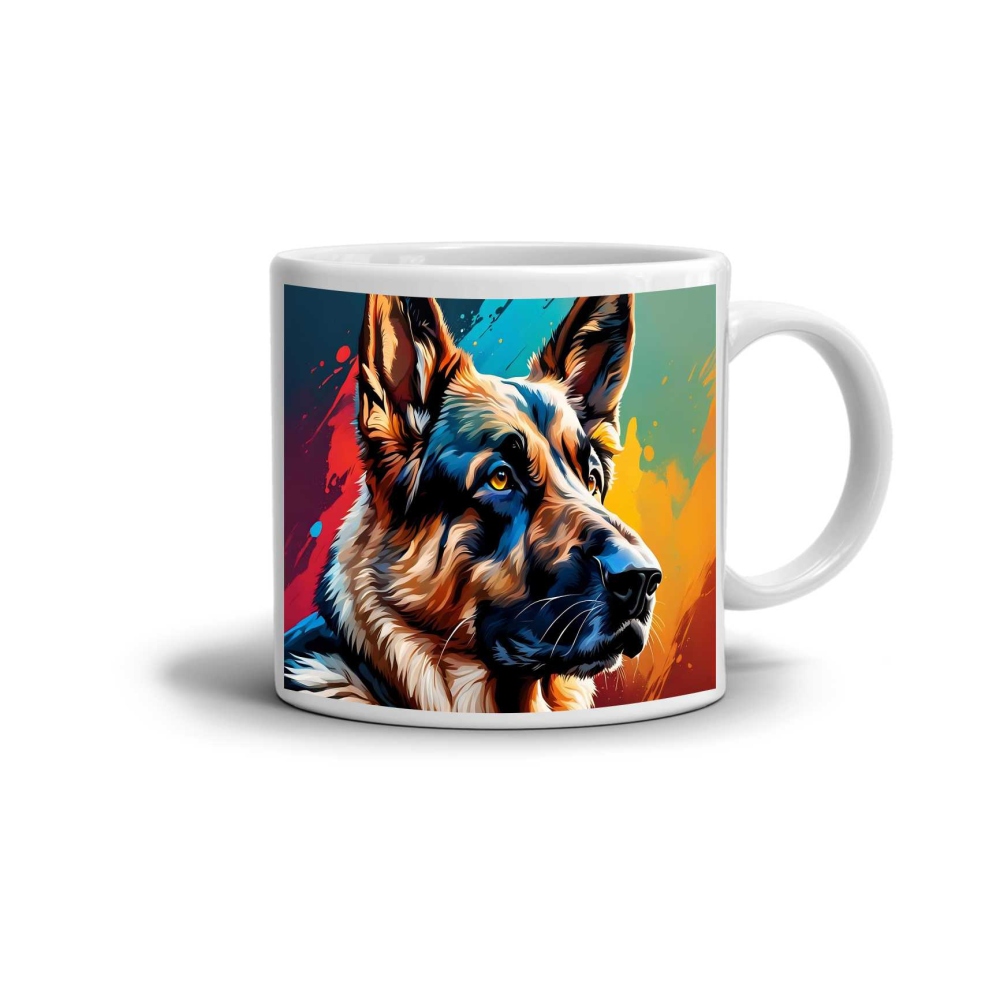 Fehér kerámia bögre 330ml képpel - Német Juhász 1