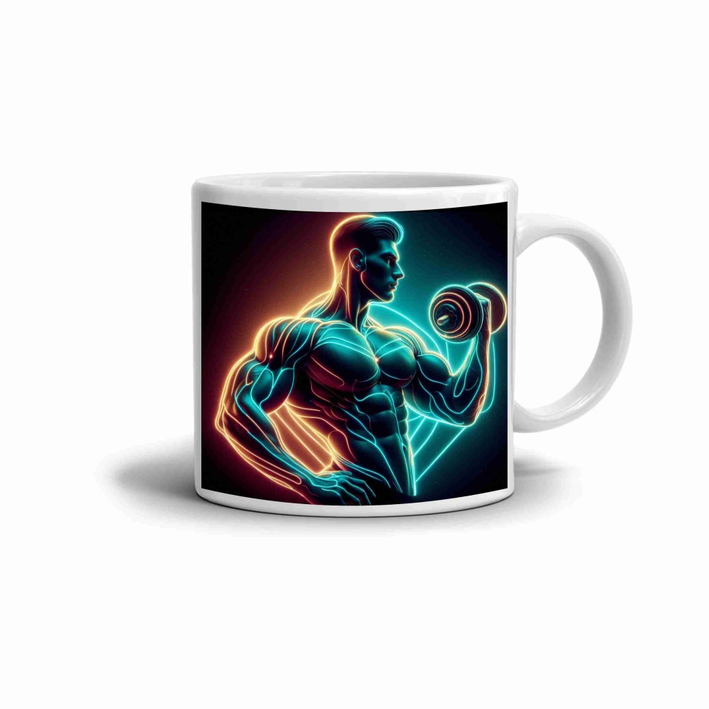 Fehér kerámia bögre 330ml képpel - erőnléti edzés 2