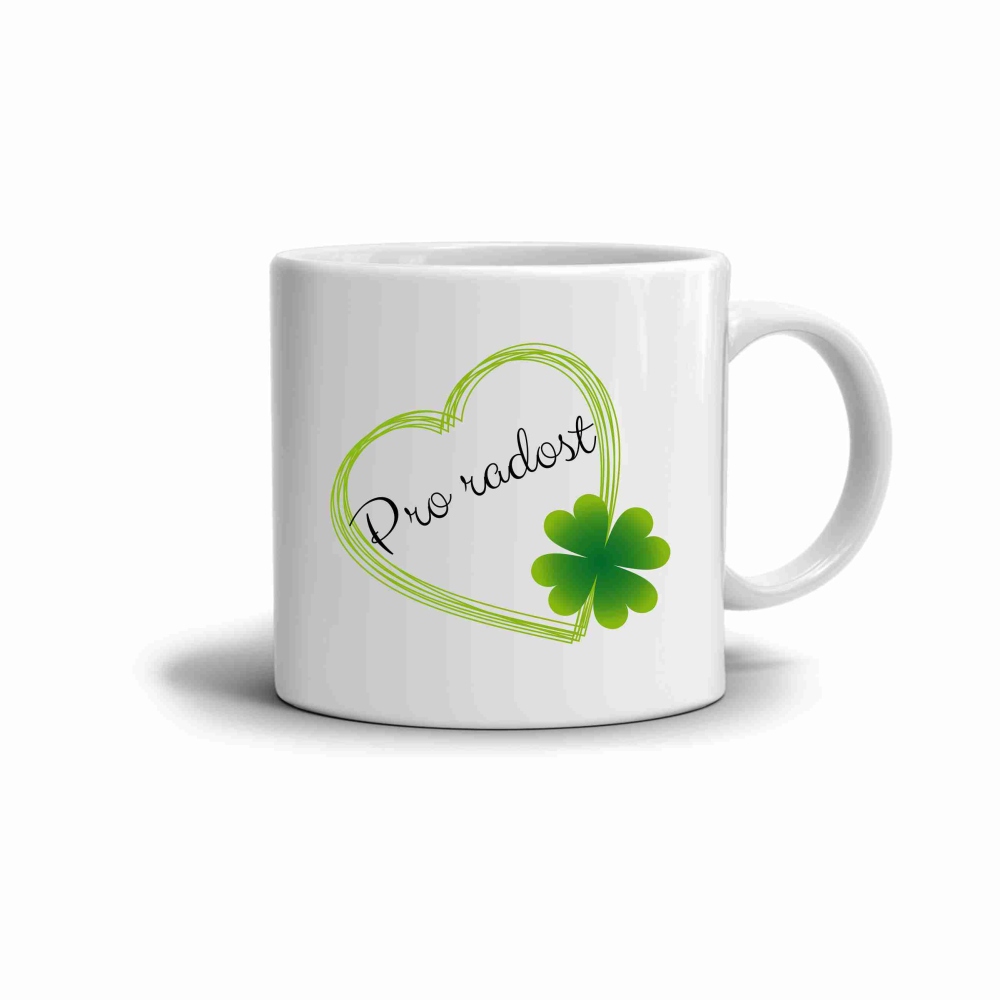 Fehér kerámia bögre 330ml képpel - az örömért