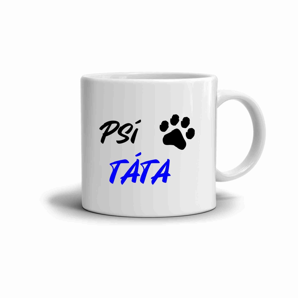 Fehér kerámia bögre 330ml képpel - kutyaapa