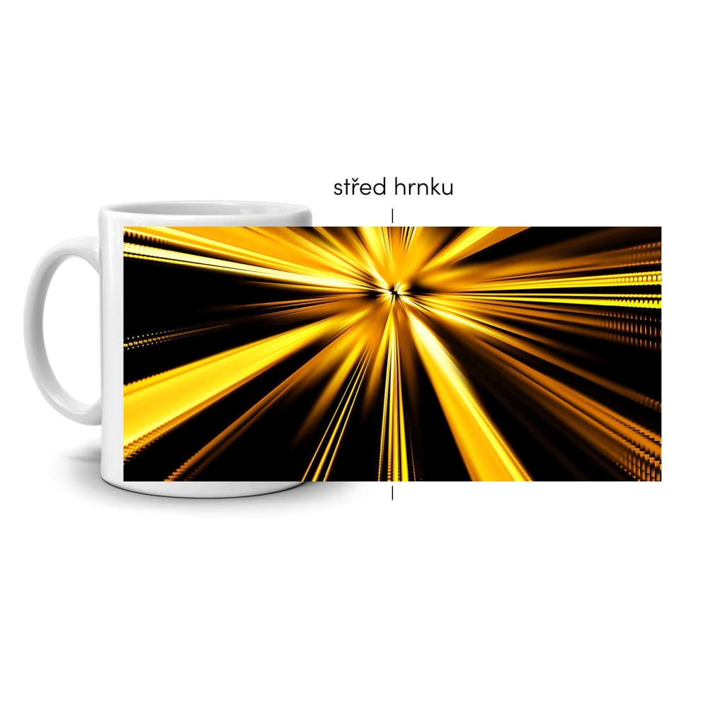 Fehér kerámia bögre 330ml képpel - könnyű sprint