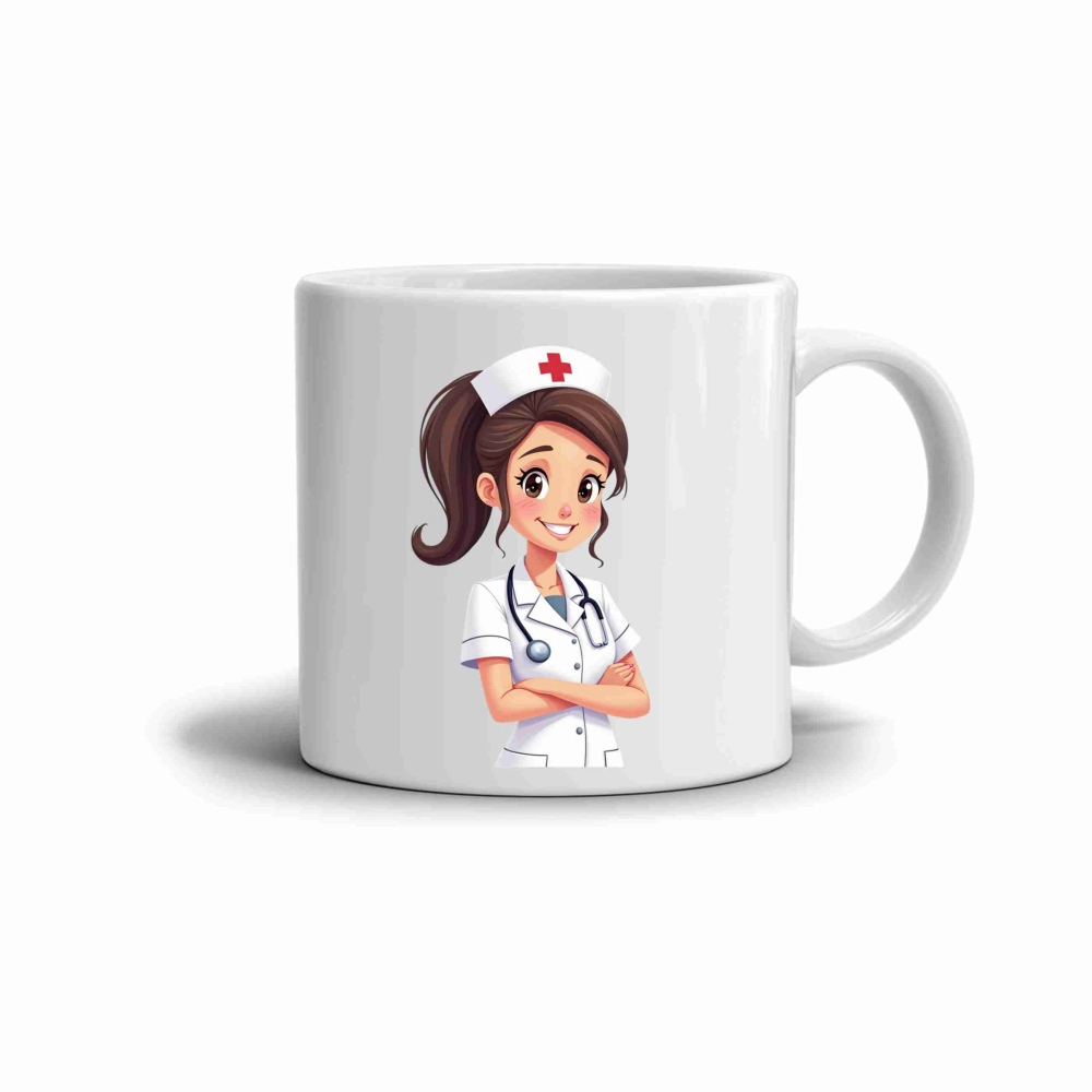 Fehér kerámia bögre 330ml képpel - mosolygós kishúg