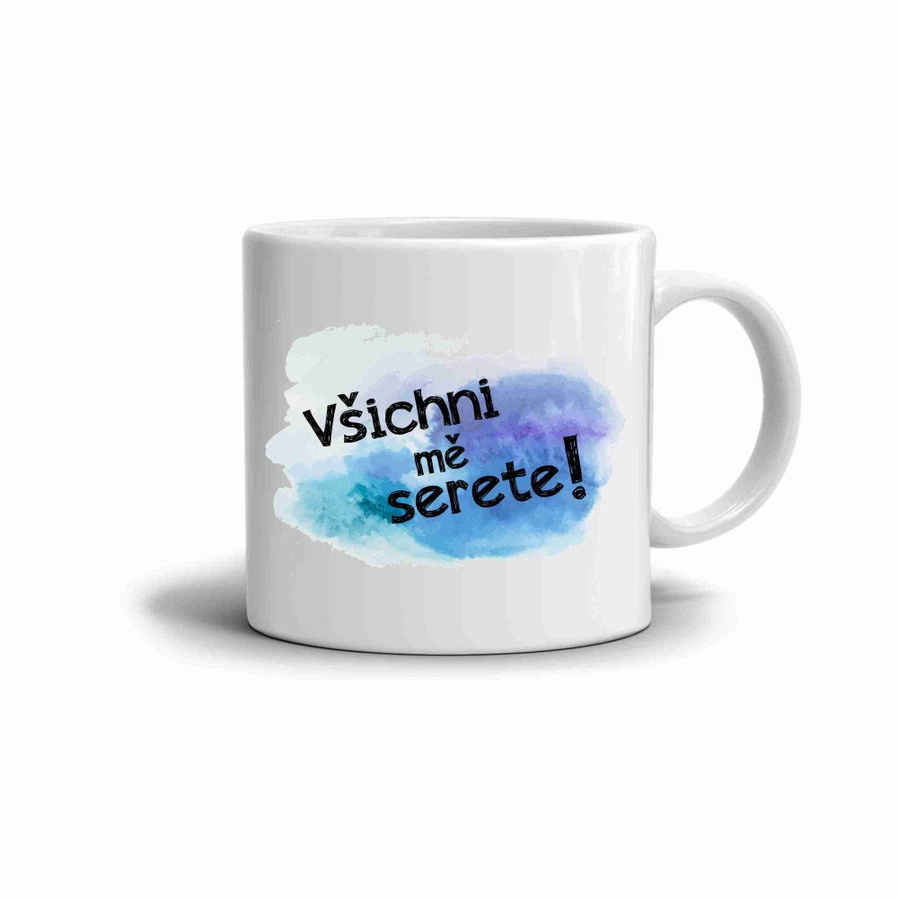 Fehér kerámia bögre 330ml képpel - mindannyian megdugtok