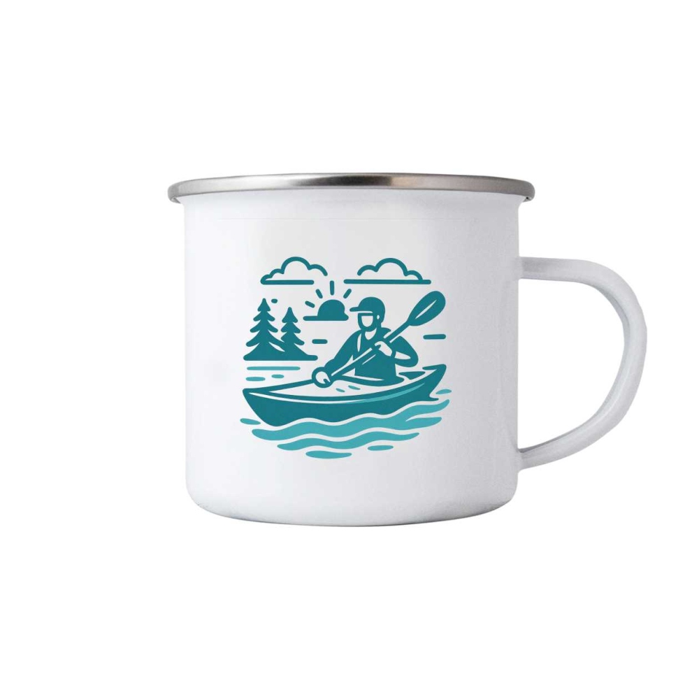 Fehér bögre 380ml képpel - kajak