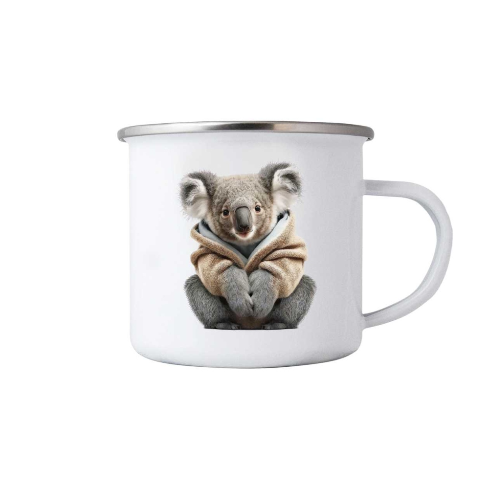 Fehér bögre 380ml képpel - koala pulóverben