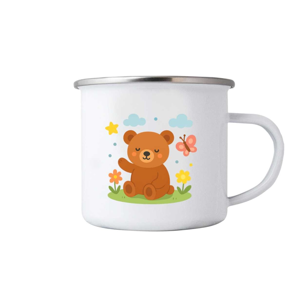 380 ml-es fehér bögre képpel - mackó