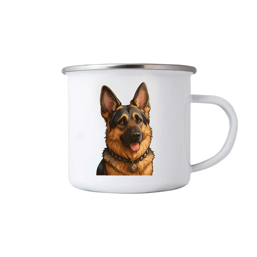 Fehér bögre 380ml képpel - német juhász 3