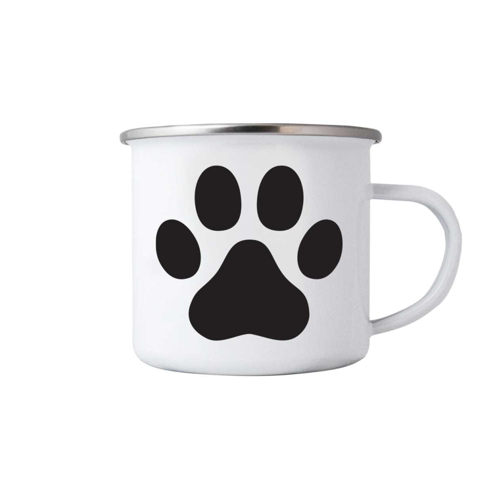 Fehér bögre 380ml képpel - kutya mancs