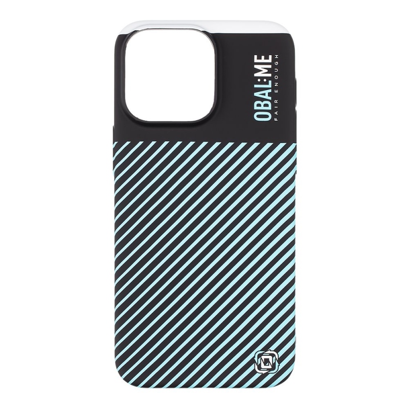 COVER:ME Flossy Stripes Cover for Apple iPhone 15 Pro Max Fekete/tejkék borító