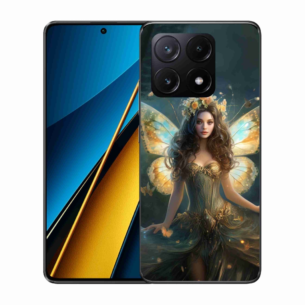 Gél borítás mmCase a Xiaomi Poco X6 Pro 5G számára - pillangó nő