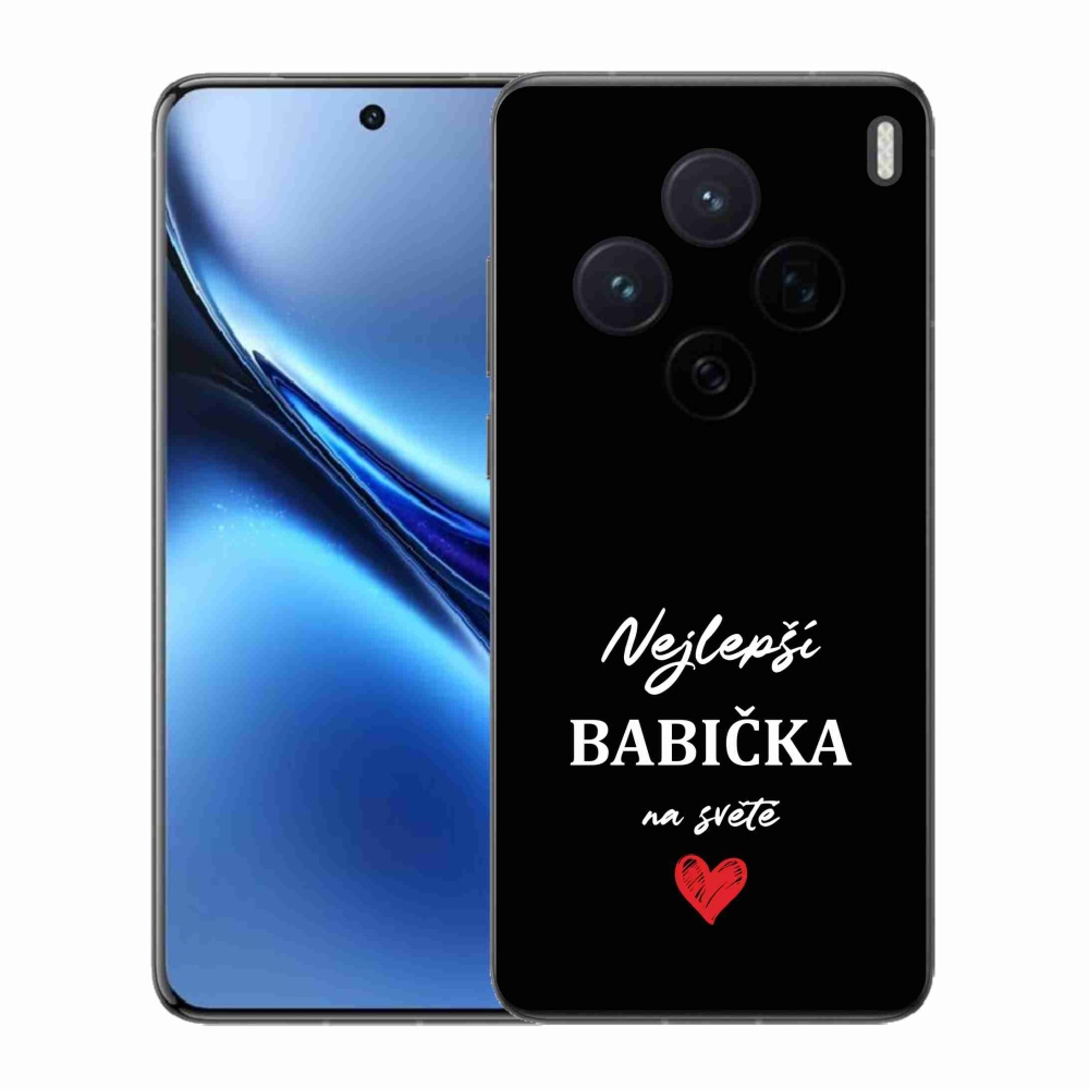 Gél borítás mmCase a Vivo X200 5G - Best Grandma 1 fekete háttérrel