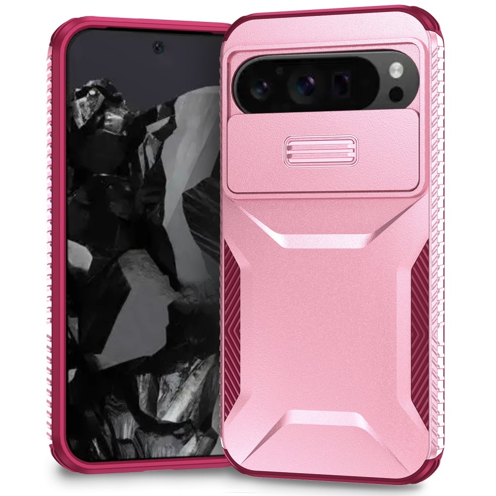 Fedél ellenálló borítás a Google Pixel 9 Pro XL-hez - rózsaszín/rózsaszín