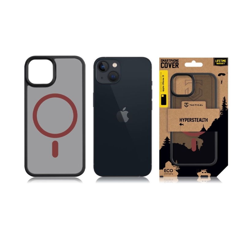 Taktikai MagForce Hyperstealth 2.0 borító iPhone 13 fekete/piroshoz