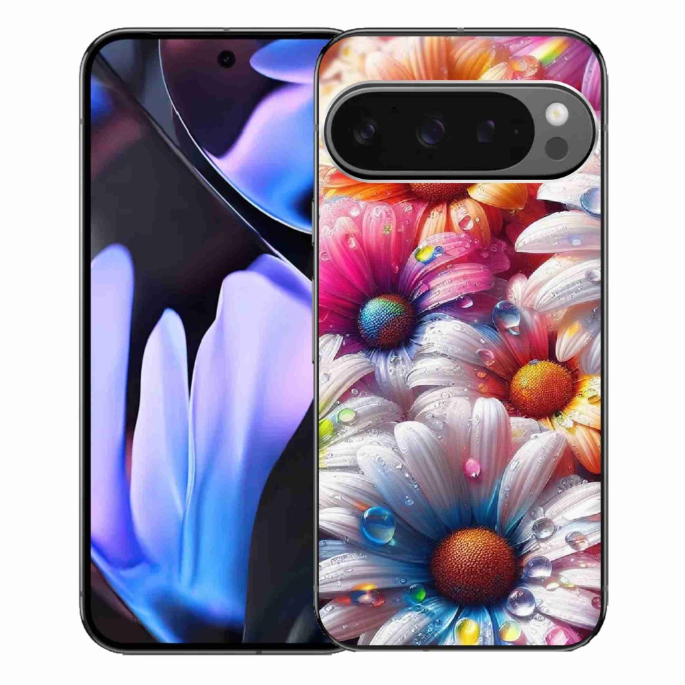 Zselés borítás mmCase a Google Pixel 9 Pro XL-hez - színes margaréták