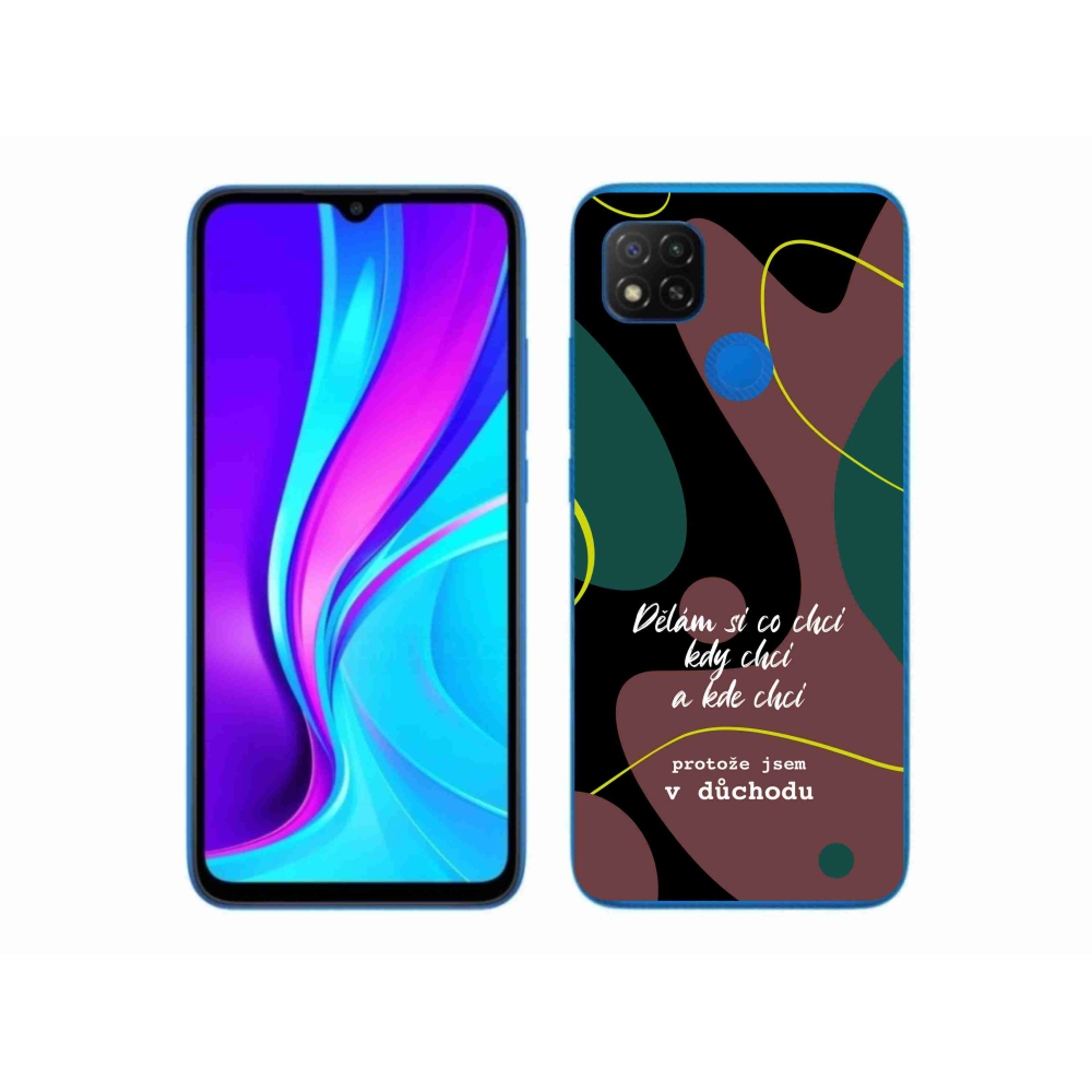 Gél borító mmCase a Xiaomi Redmi 9C-hez - vicces szöveg 10 fekete háttérrel