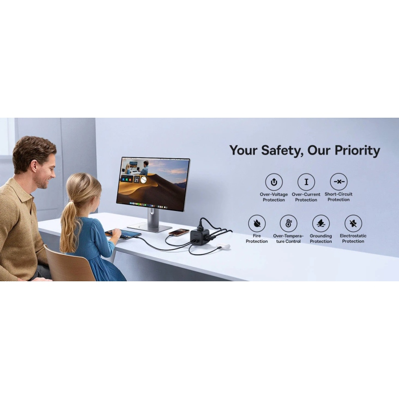 Baseus EnerFill FA11 6in1 Power Cube 67W kozmikus fekete