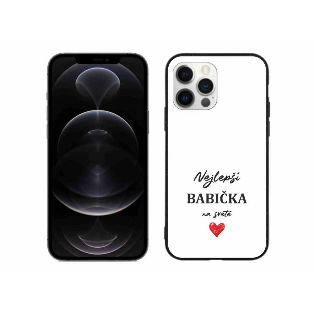 Gélburkolat mmCase iPhone 12 Pro Max készülékhez - Best Grandma 1 fehér háttér