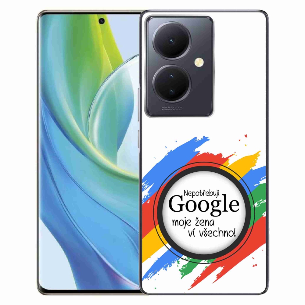 Gélburkolat mmCase a Vivo V29 Lite 5G-n - a nő tudja, hogy minden fehér háttérrel rendelkezik