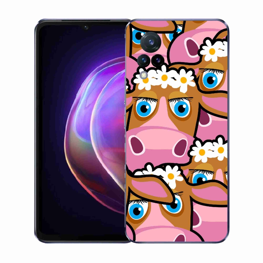 Gél borító mmCase a Vivo V21 4G/5G készülékhez - karikatúra tehenek