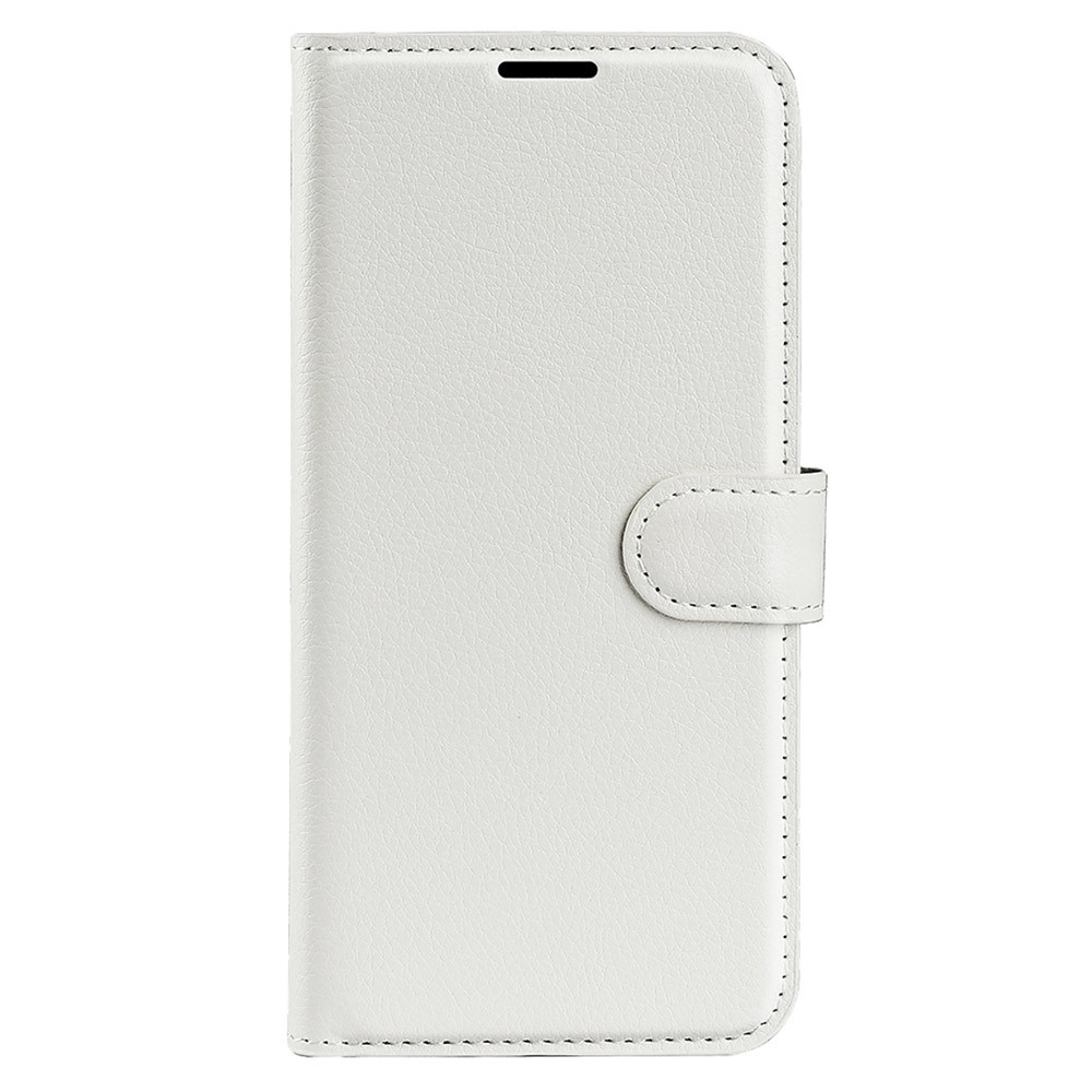 Litchi könyv tok iPhone 15 Plus készülékhez - fehér