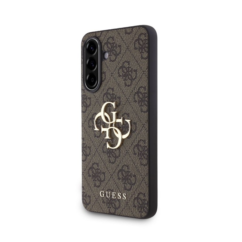 Guess PU 4G fém logó hátlap Samsung Galaxy A56 barna