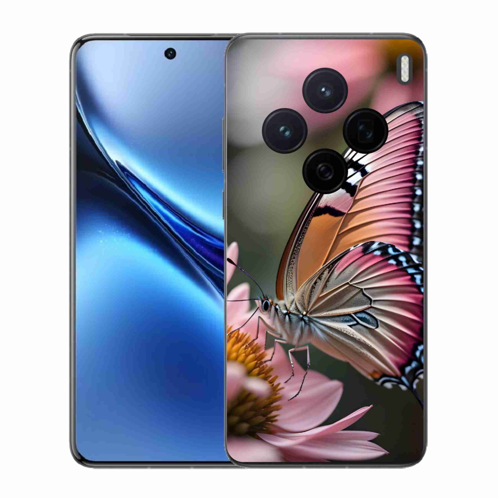 Zselés borítás mmCase a Vivo X200 5G készülékhez - színes pillangó