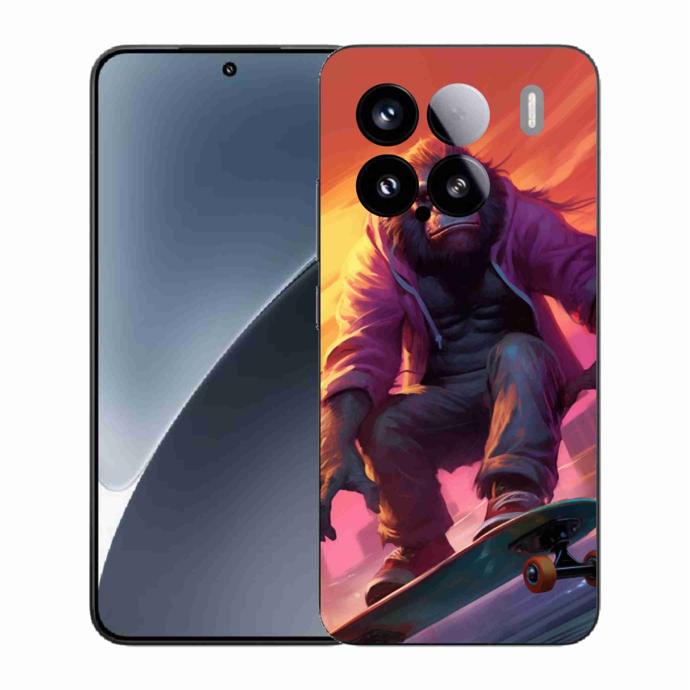 Gél borító mmCase a Xiaomi 15-öshöz - gorilla a gördeszkán