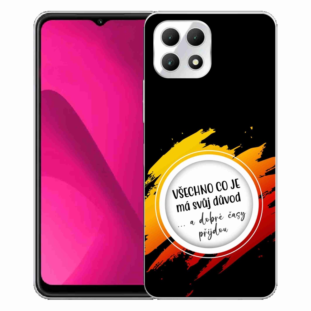 Zselés borítás mmCase a T-Mobile T Phone 2 - idézet 3 fekete háttérhez