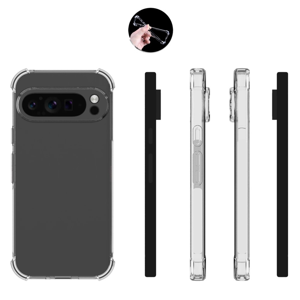 IDEWEI zselés tok megerősített sarkokkal a Google Pixel 9 Pro XL számára - átlátszó