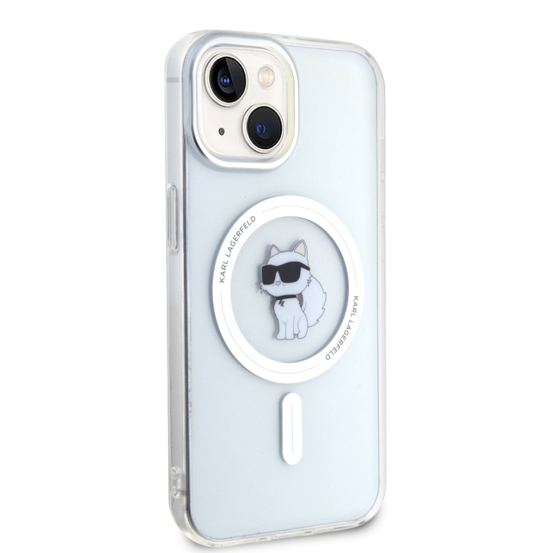 Karl Lagerfeld IML Choupette MagSafe MagSafe hátlap iPhone 15 készülékhez - átlátszó