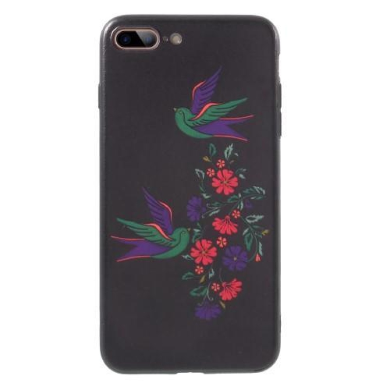 Bloom zselés tok iPhone 7 Plus és iPhone 8 Plus készülékhez - madarak és virágok