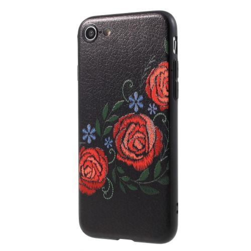 Bloom zselés tok iPhone 8 és iPhone 7 készülékhez - piros és kék csokor