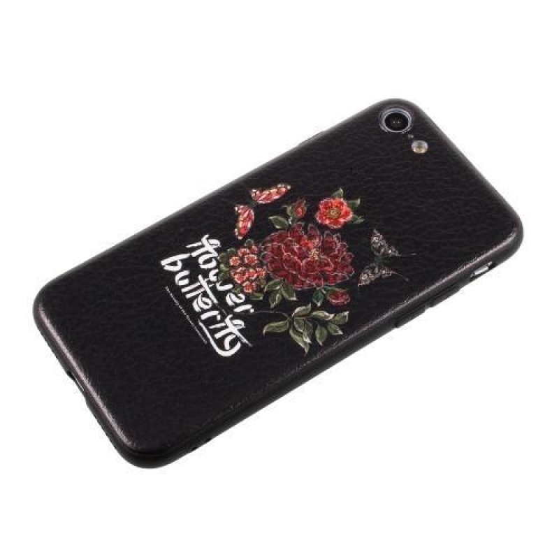 Bloom zselés tok iPhone 8 és iPhone 7 készülékhez - pillangó és virág
