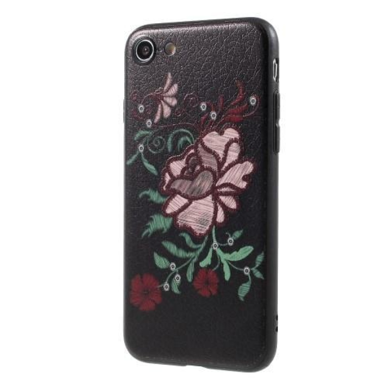 Bloom zselés tok iPhone 8 és iPhone 7 készülékhez - rózsaszín virág