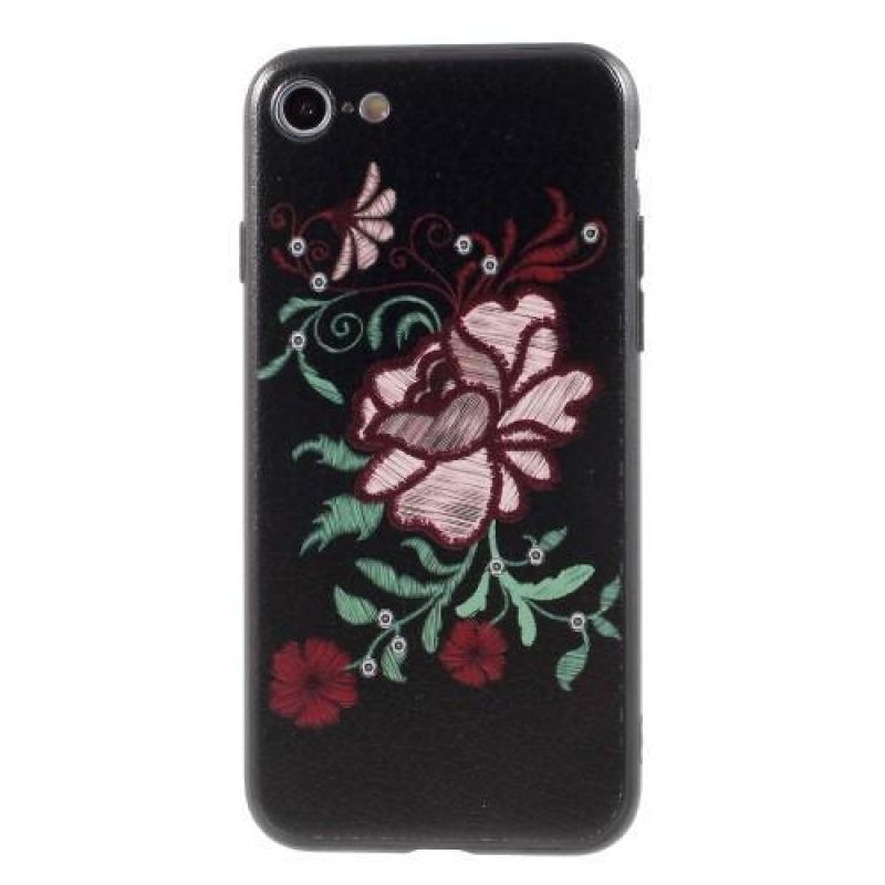 Bloom zselés tok iPhone 8 és iPhone 7 készülékhez - rózsaszín virág