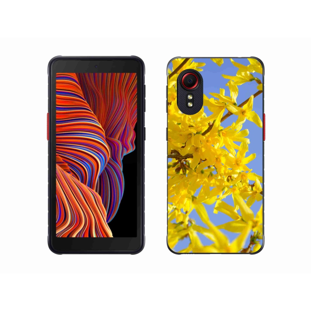 Gél borítás mmCase Samsung Galaxy Xcover 5 - sárga virágok
