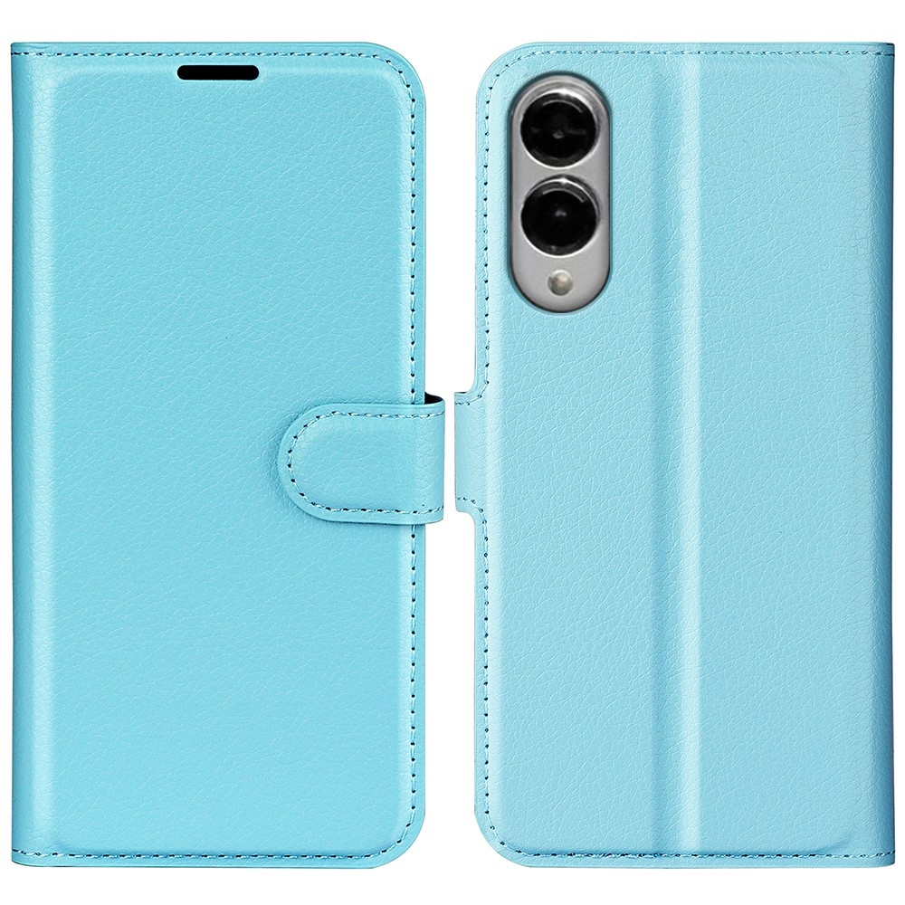 Litchi könyv tok Samsung Galaxy S25 Edge készülékhez - kék